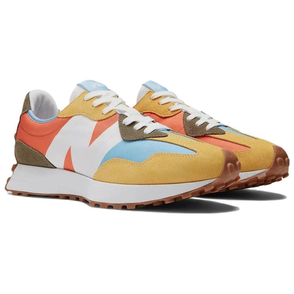 New Balance 327 Orange Blue Yellow MS327PWB Mens 8/ Womens 9.5